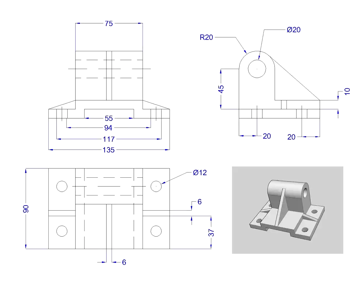 AutoCAD三维实体专项练习-4